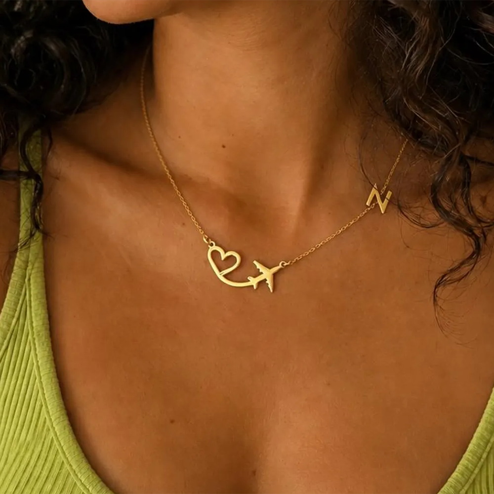 Name Necklace Custom - Spersonalizowany naszyjnik z zawieszką w kształcie