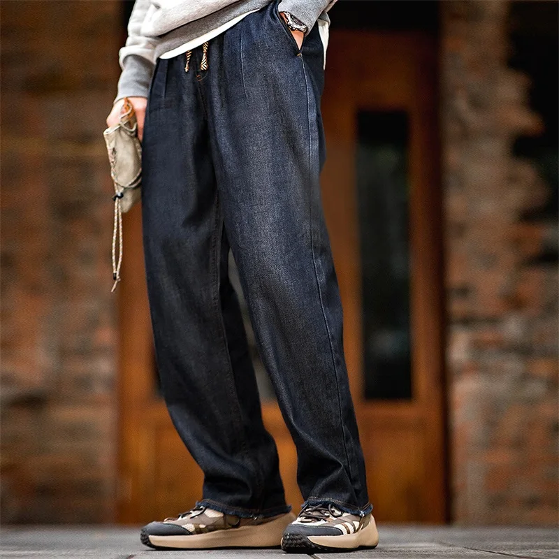 Levis Jeans 501 - Maden jesienne dżinsy męskie sprane podwójnie