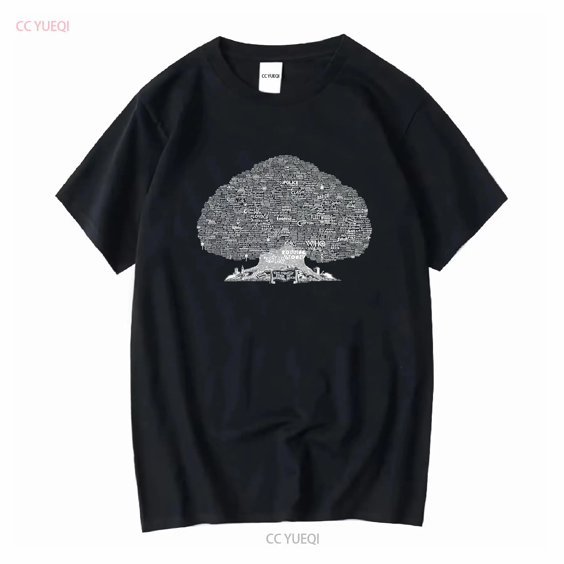 Family Tree Print - Koszulka Family Tree Of British Rock
