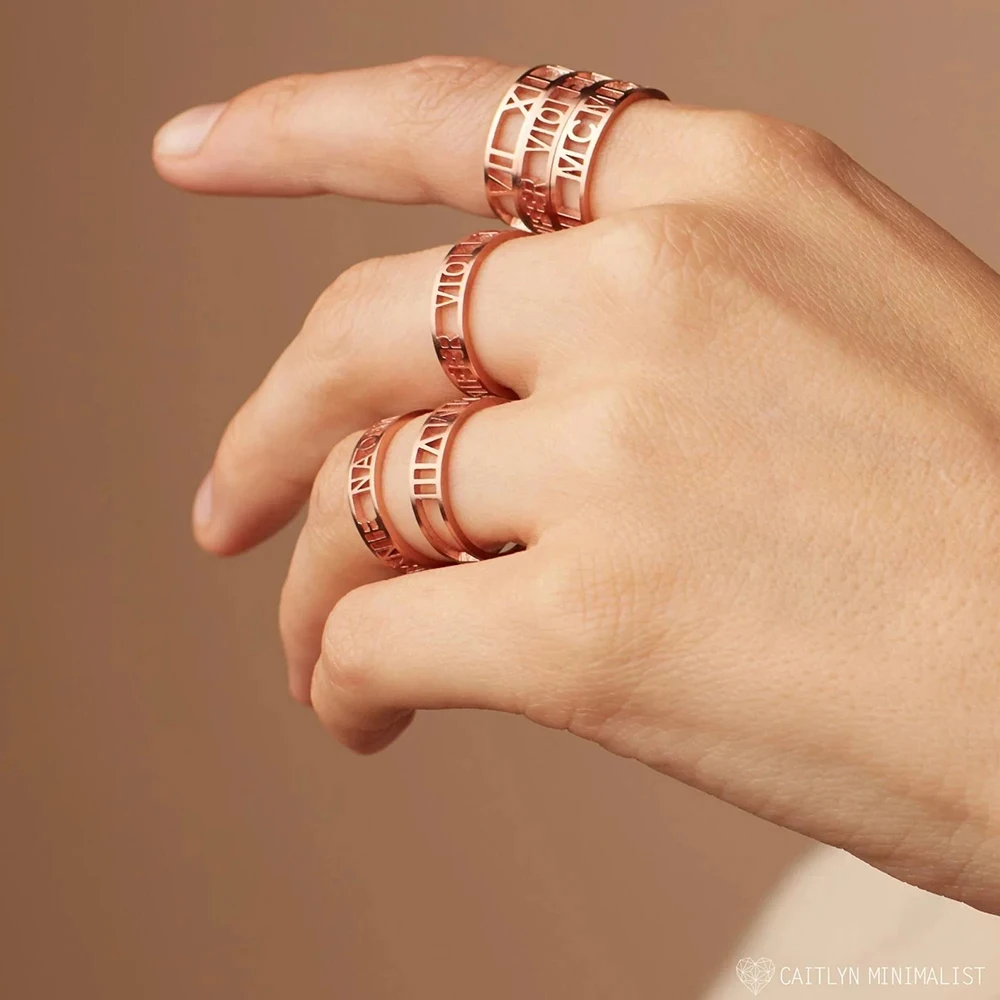 Spersonalizowana nazwa litery  – Initial Ring Custom recenzja i cena