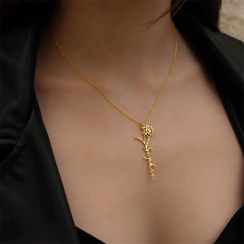 Spersonalizowany naszyjnik z i – Birth Flower Necklace recenzja i cena
