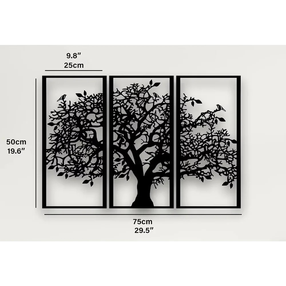 3 szt. Metalowe dekoracje ście – Family Tree Print recenzja i cena